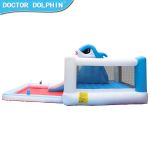 Newest and Best Price Shark Design Inflatable Jumping Castle Water Slide Bouncy House