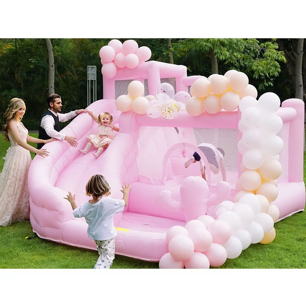 custom bounce house, pink inflatable bouncer, mini bouncy castle, wedding bounce house, toddler amusement park, kids jumping castle, moonwalk inflatable, party bounce house, portable bouncy castle, inflatable jumper for kids, event bounce house, backyard inflatable fun, wedding bouncy castle.